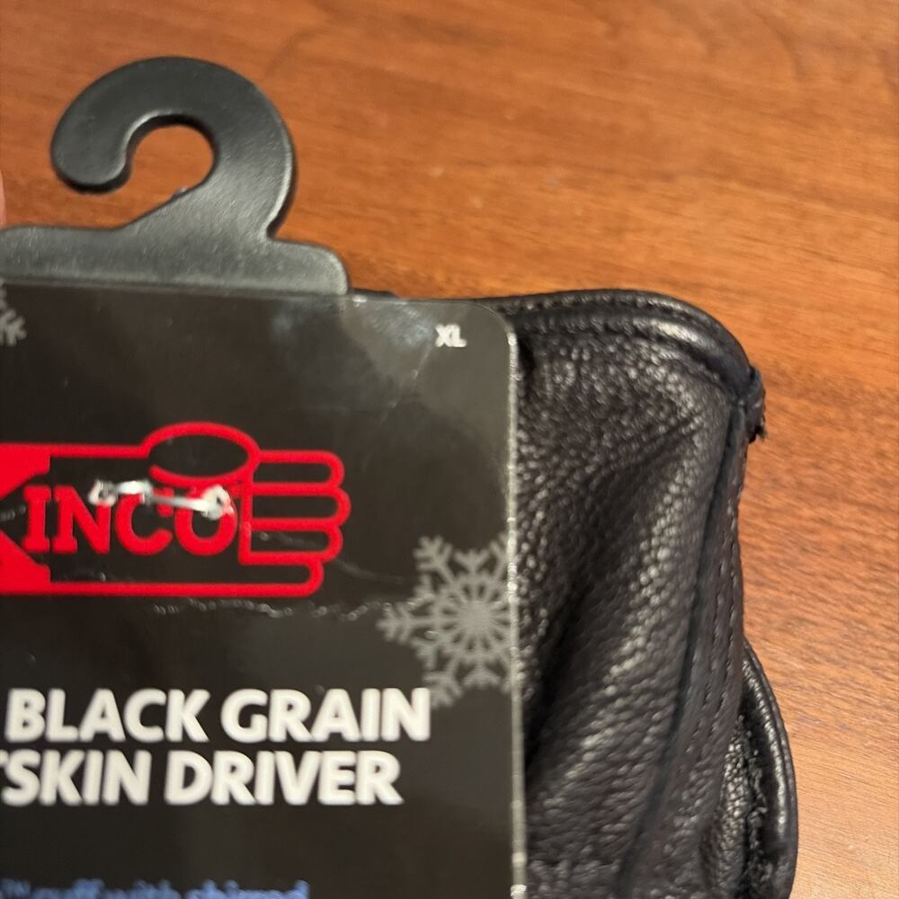 Kinco Lined Black Grain Goatskin Driver XL - Picture 3 of 4